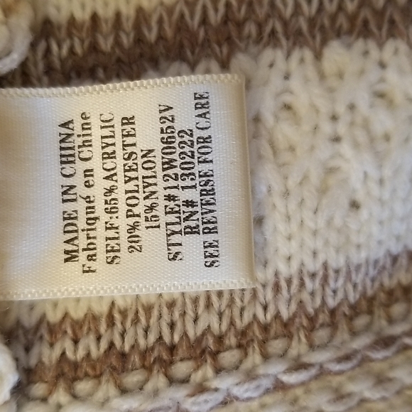 VERY J Boho Stripe Fringe Cardigan Sweater Size Small - Picture 8 of 8